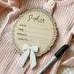 Frilly Bow Baby Birth Announcement Keepsake Plaque