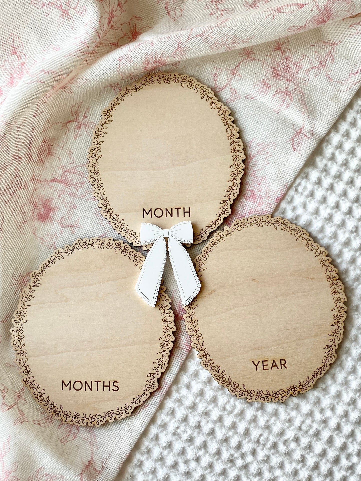 Baby Monthly Milestone Photo Markers | 1–12 Months + First Year