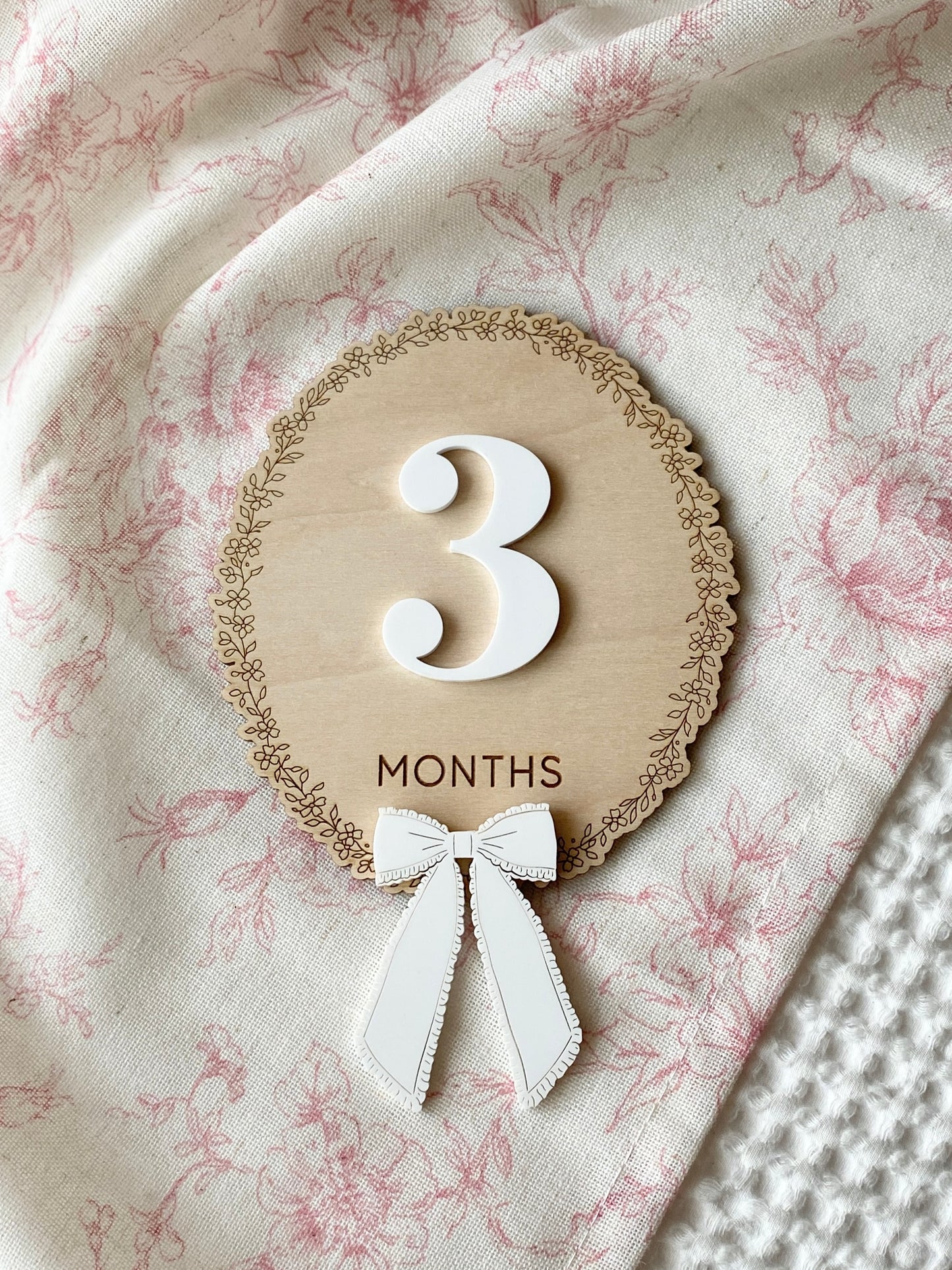 Baby Monthly Milestone Photo Markers | 1–12 Months + First Year