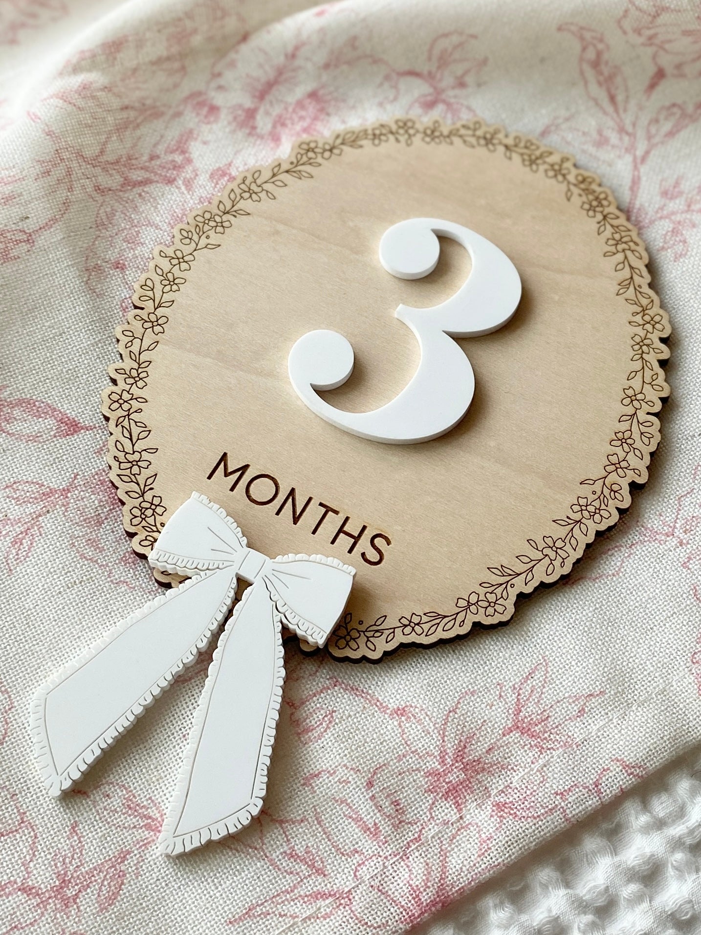 Baby Monthly Milestone Photo Markers | 1–12 Months + First Year