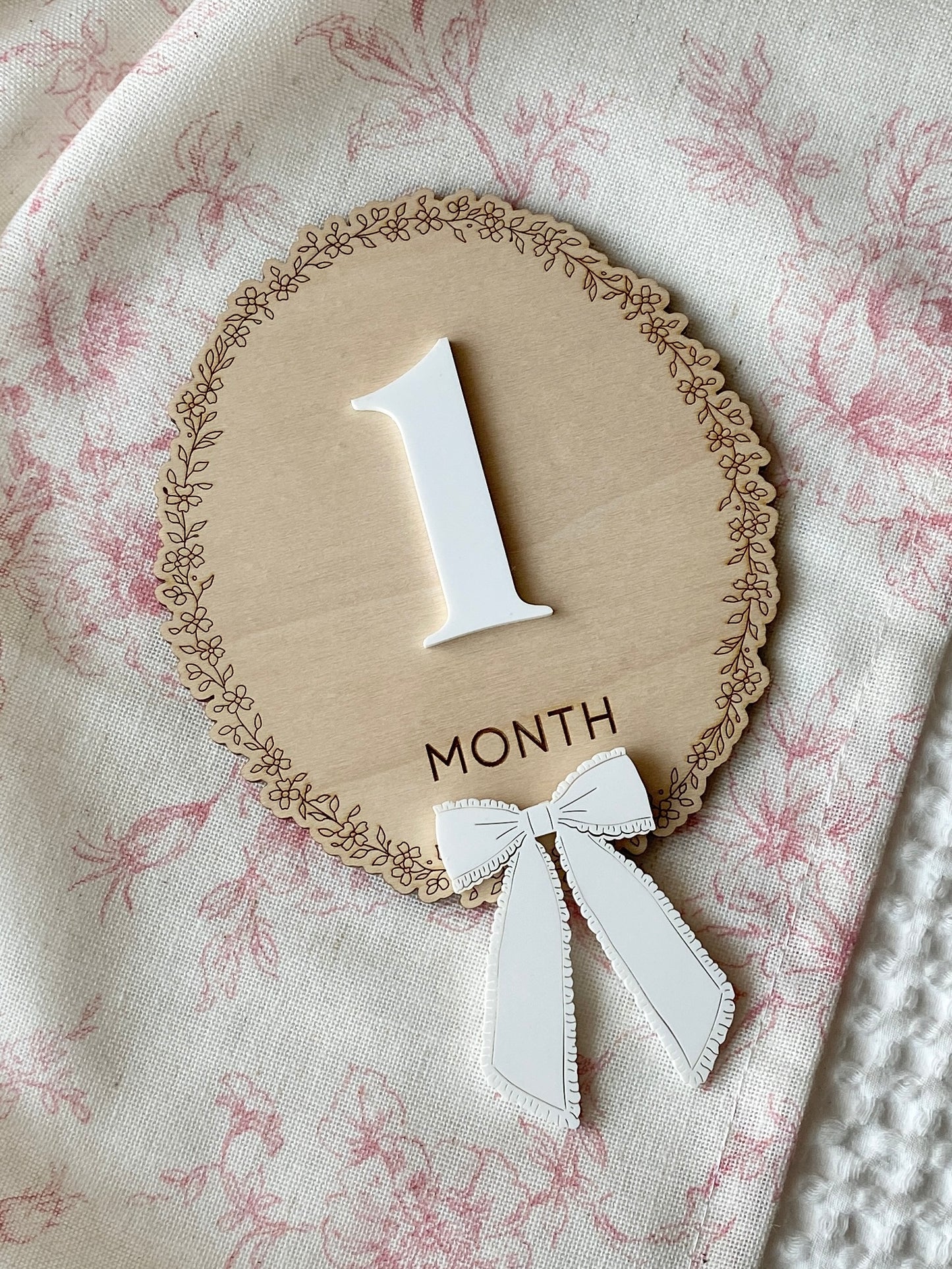 Baby Monthly Milestone Photo Markers | 1–12 Months + First Year