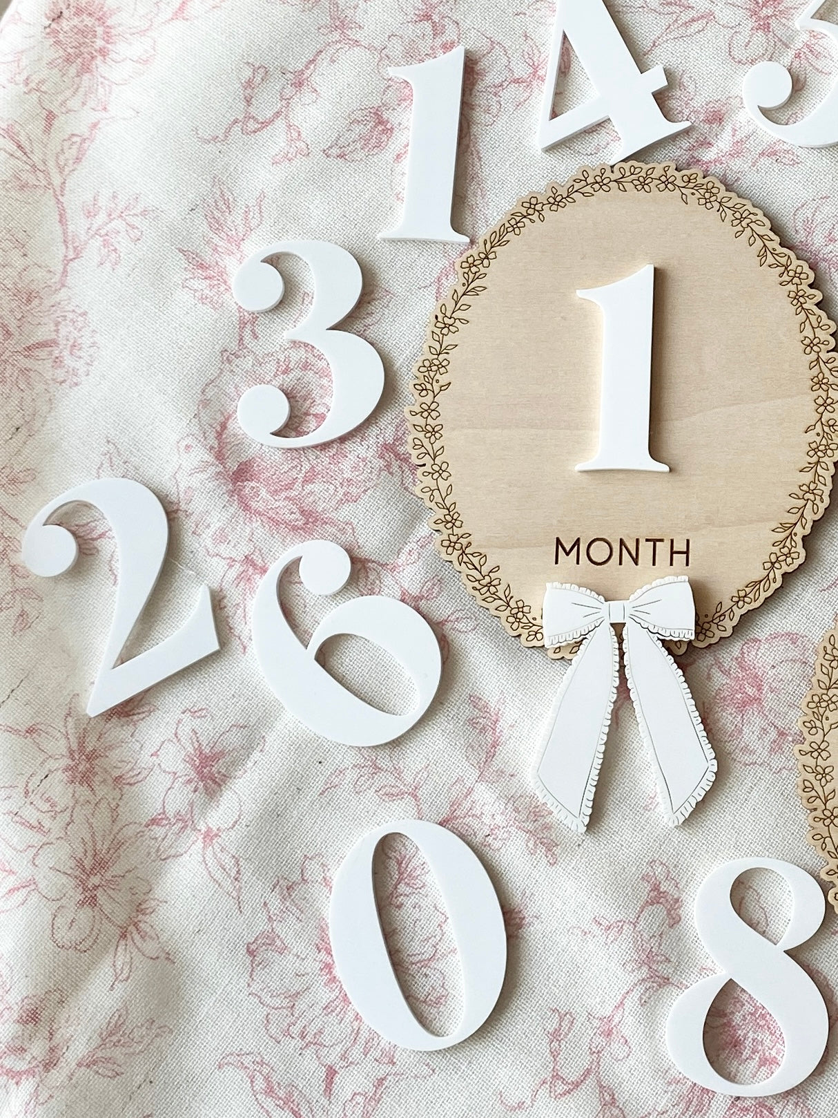 Baby Monthly Milestone Photo Markers | 1–12 Months + First Year