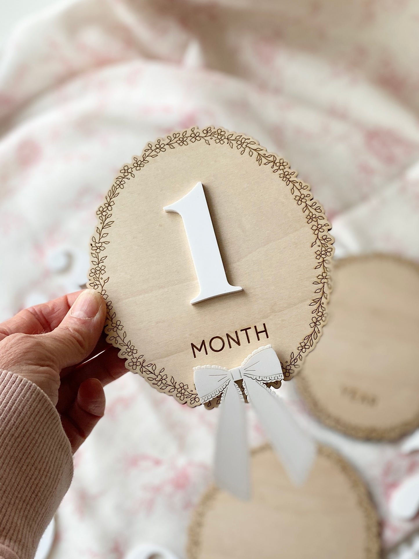 Baby Monthly Milestone Photo Markers | 1–12 Months + First Year