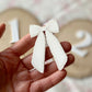 Frilly Bow Baby Birth Announcement Keepsake Plaque