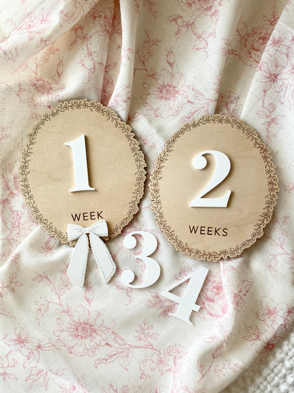 Baby Weekly Milestone Photo Markers