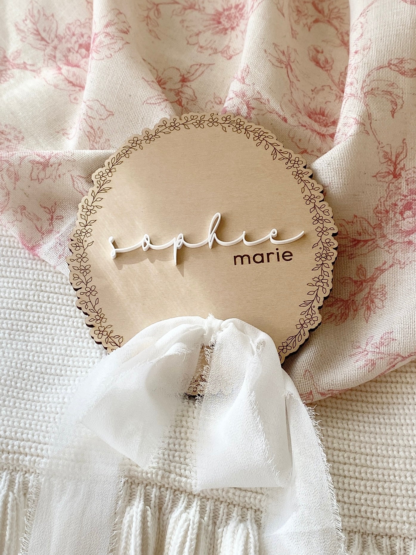 Personalized Newborn Name Photo Prop
