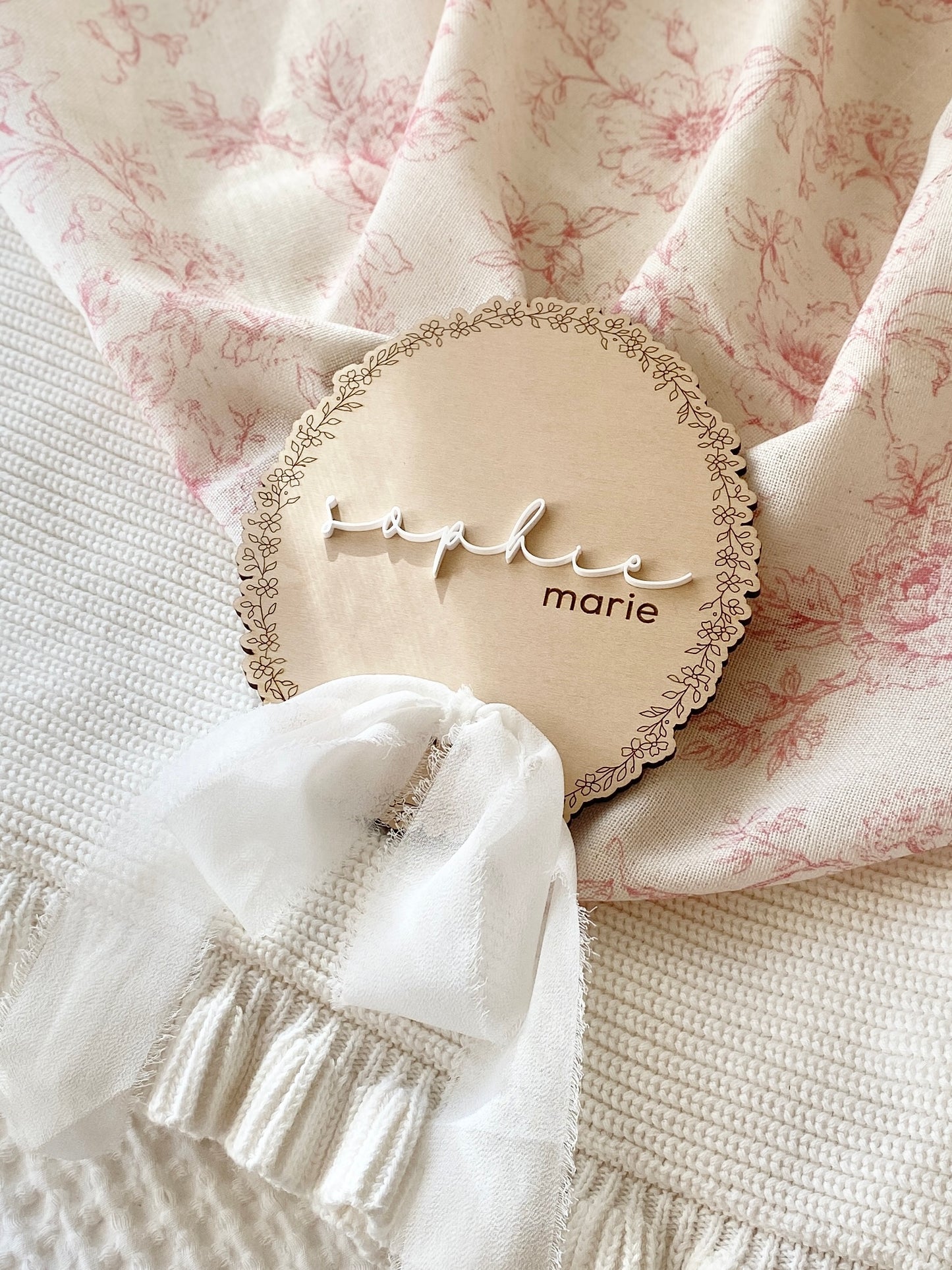 Personalized Newborn Name Photo Prop