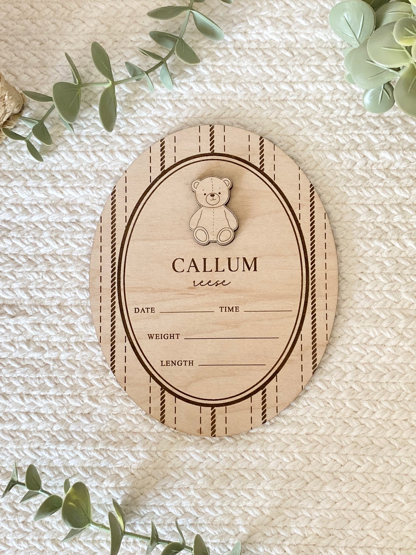 Personalized Baby Birth Stat Keepsake Sign