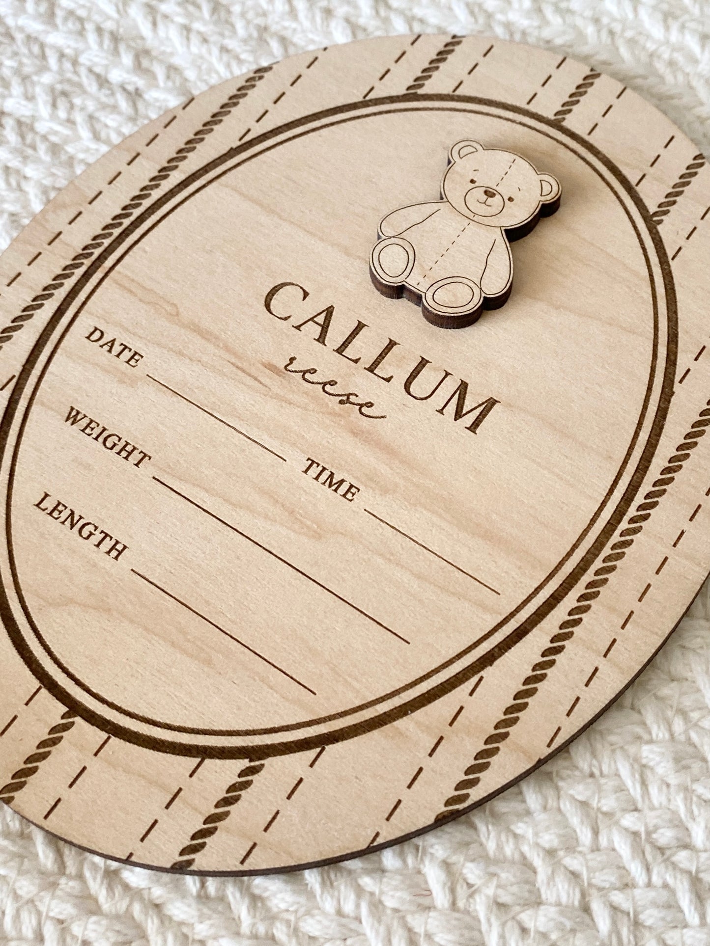Personalized Baby Birth Stat Keepsake Sign