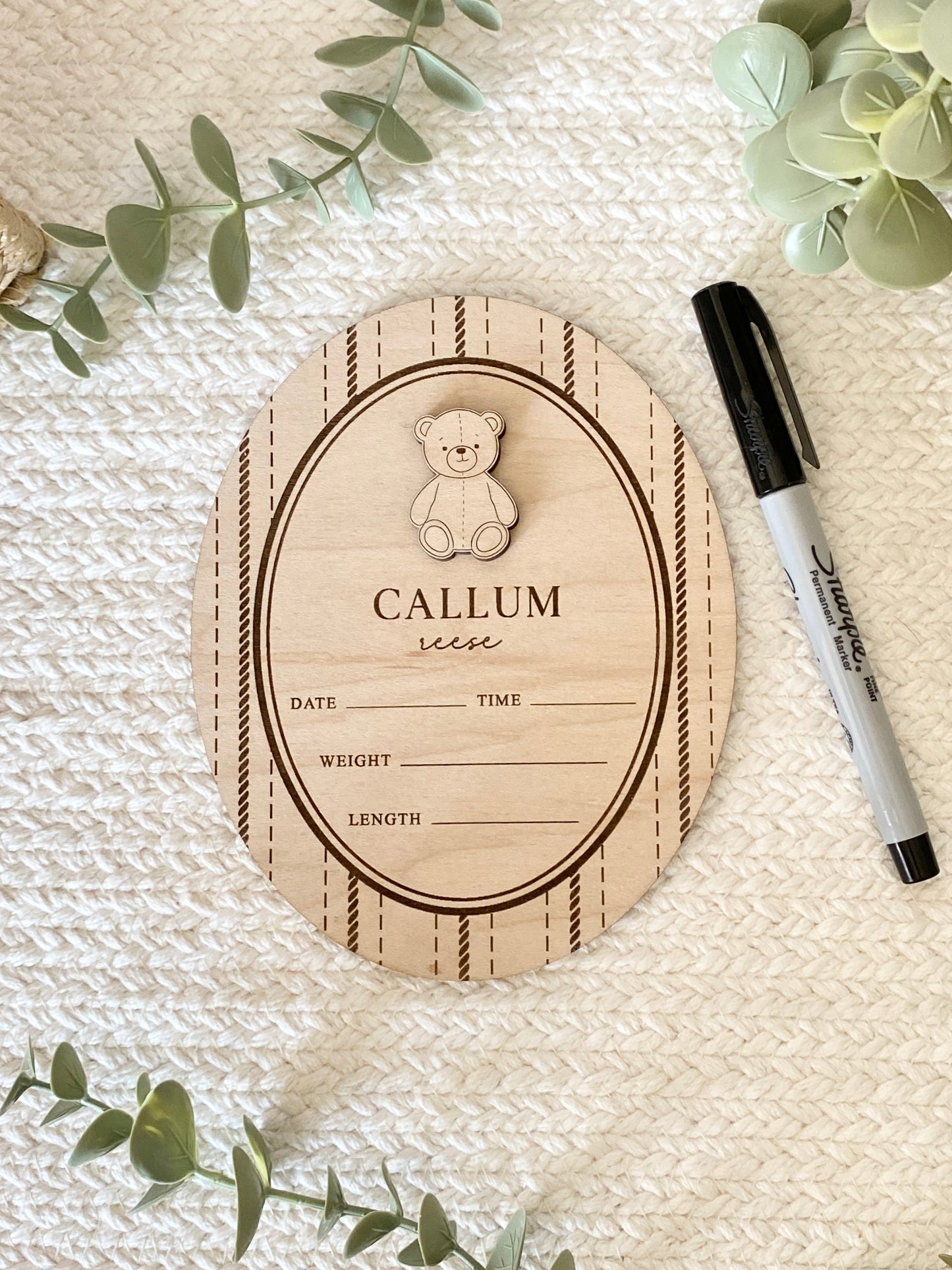 Personalized Baby Birth Stat Keepsake Sign