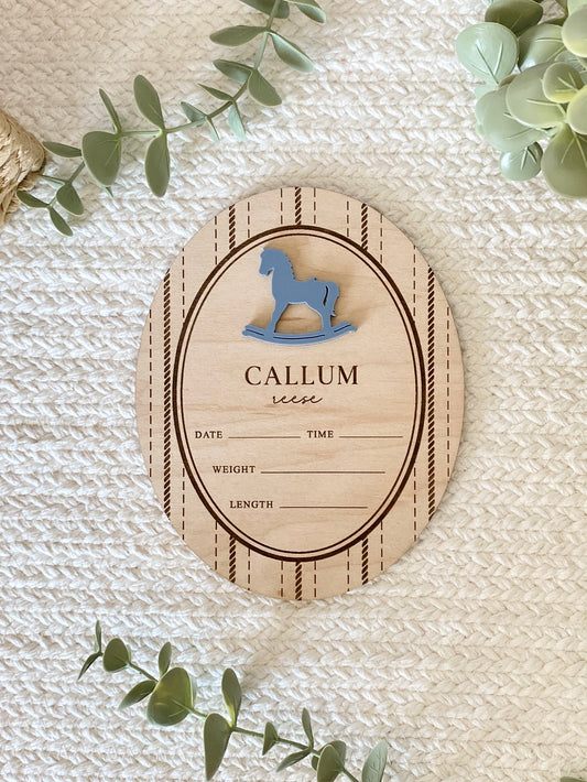 Personalized Baby Birth Stat Keepsake Sign