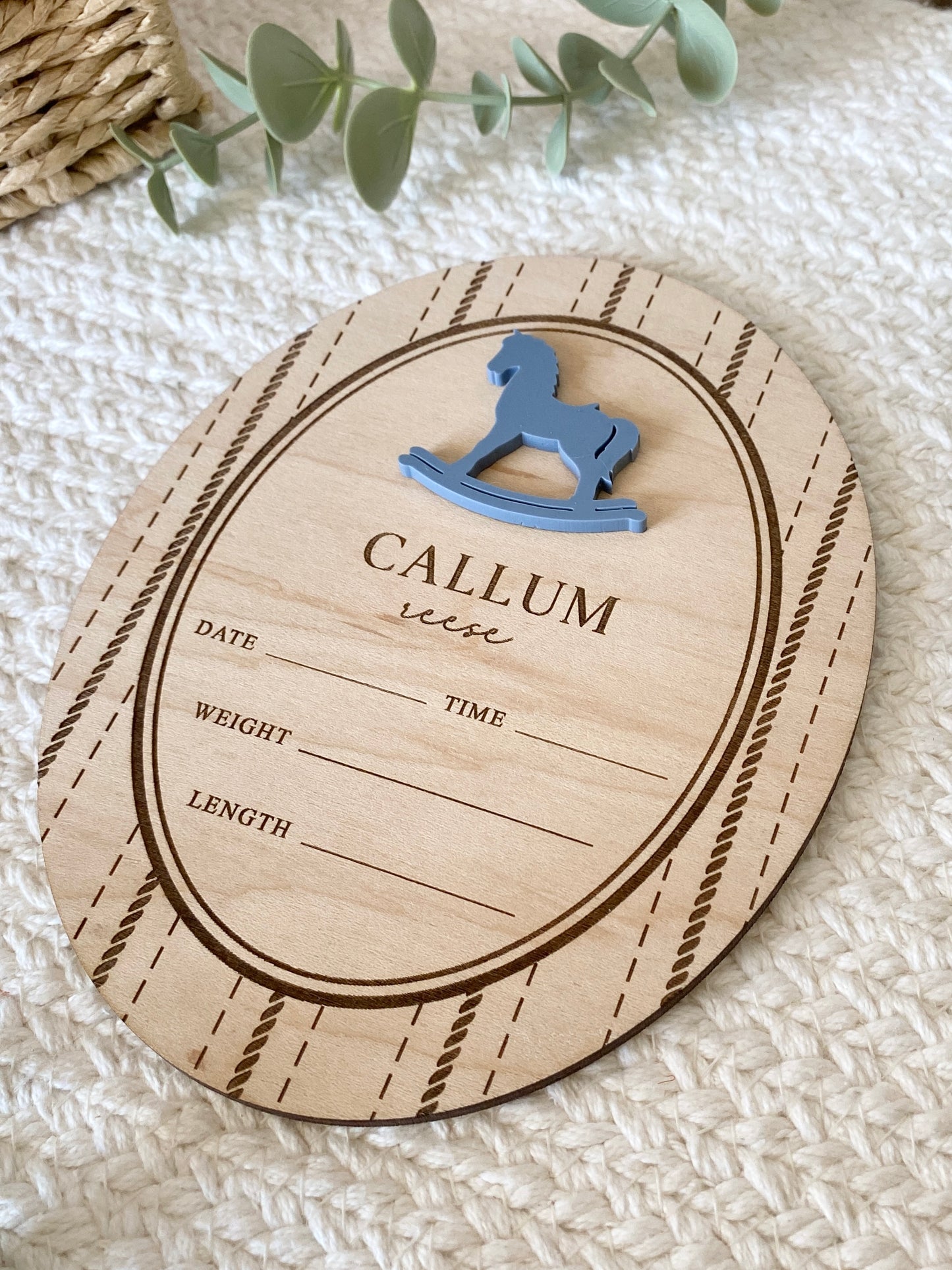 Personalized Baby Birth Stat Keepsake Sign