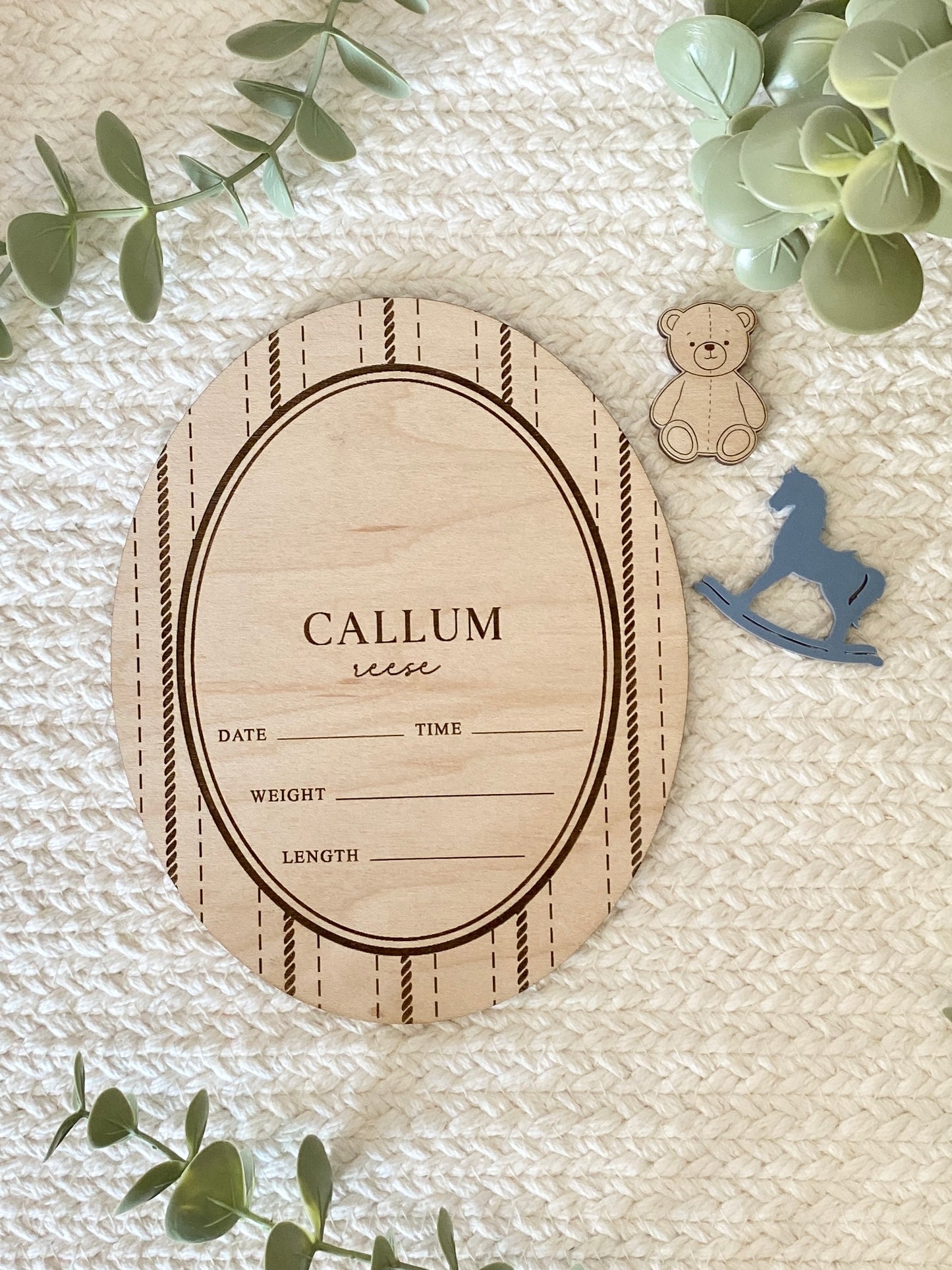 Personalized Baby Birth Stat Keepsake Sign