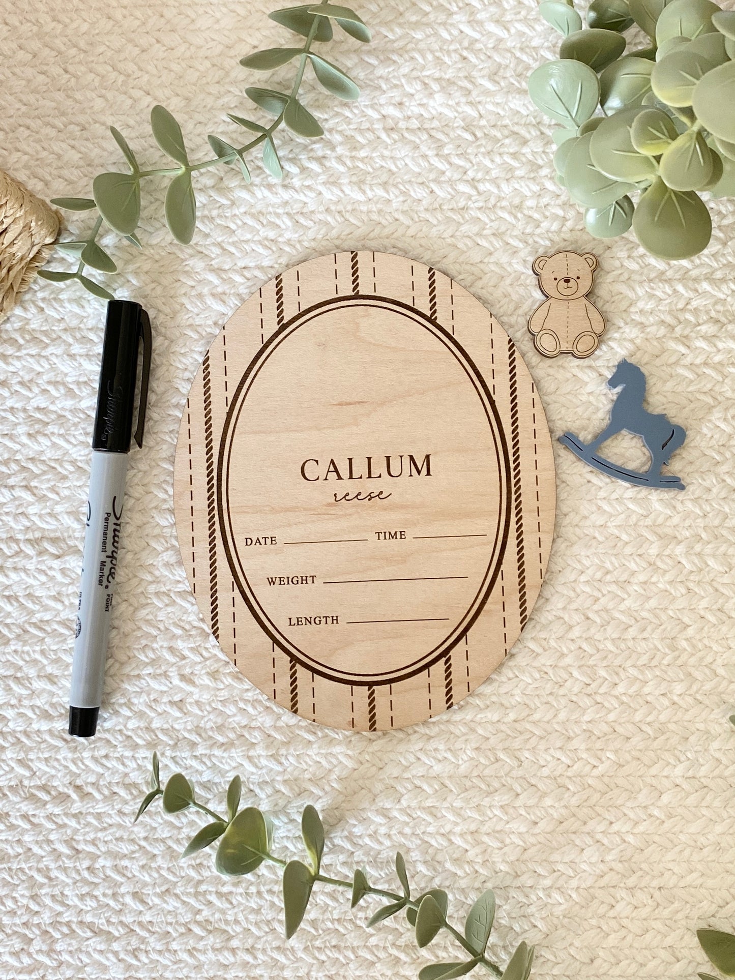 Personalized Baby Birth Stat Keepsake Sign