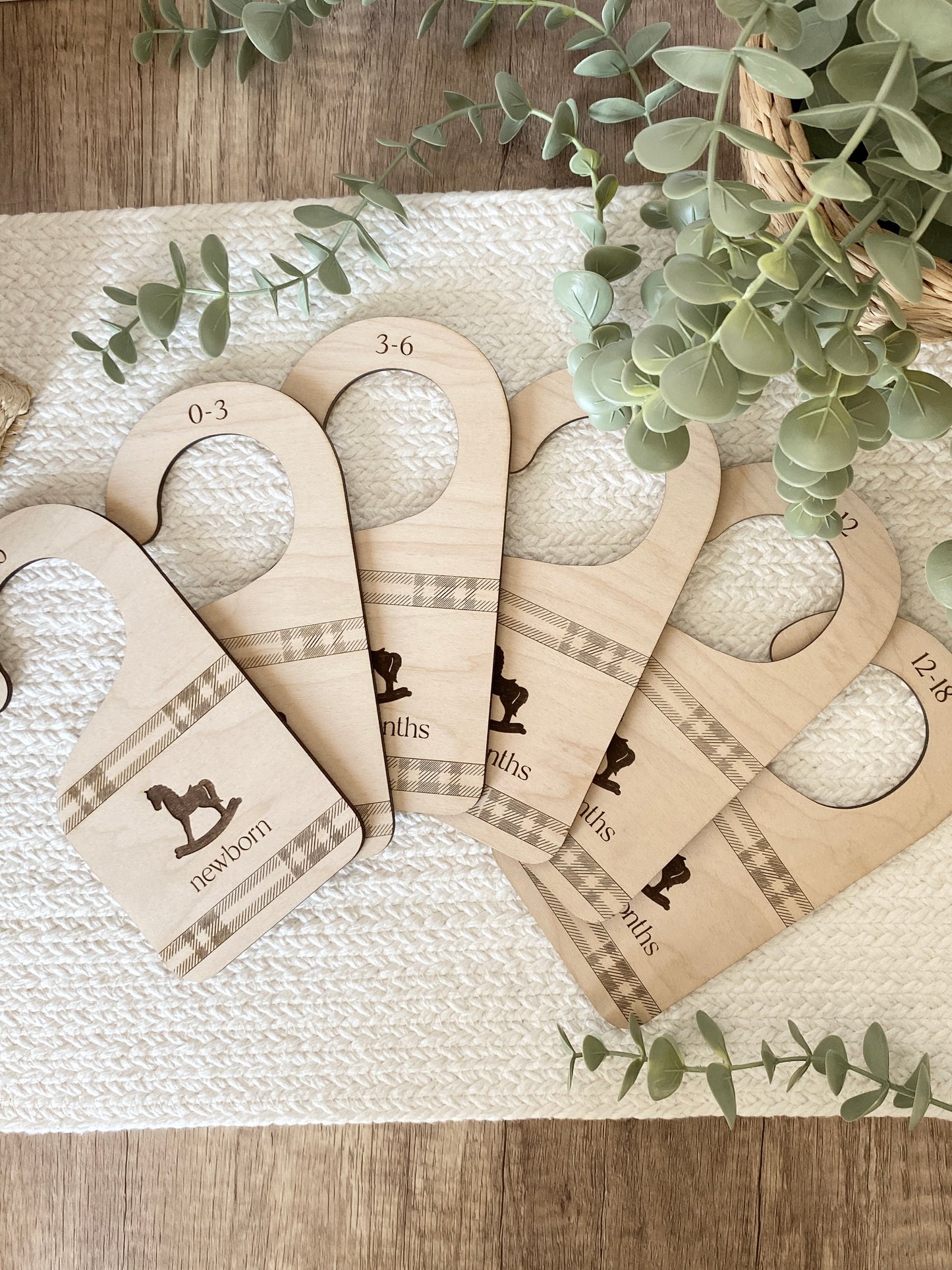 Plaid Nursery Closet Dividers