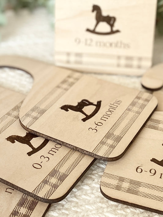 Plaid Nursery Closet Dividers