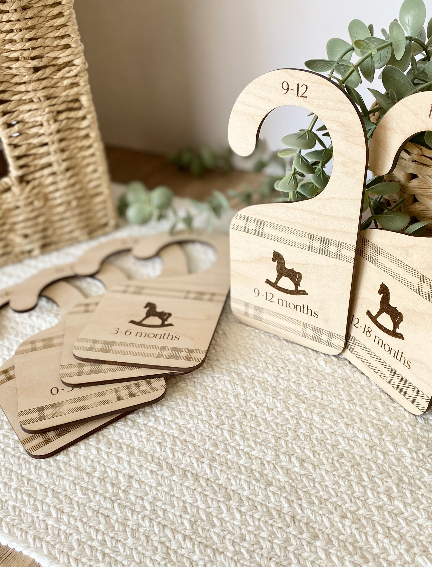 Plaid Nursery Closet Dividers