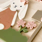 Personalized Girl Bunny Birthday Cake Topper