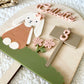 Personalized Girl Bunny Birthday Cake Topper