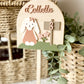 Personalized Girl Bunny Birthday Cake Topper