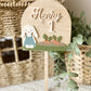 Personalized Boy Bunny Birthday Cake Topper