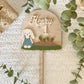 Personalized Boy Bunny Birthday Cake Topper
