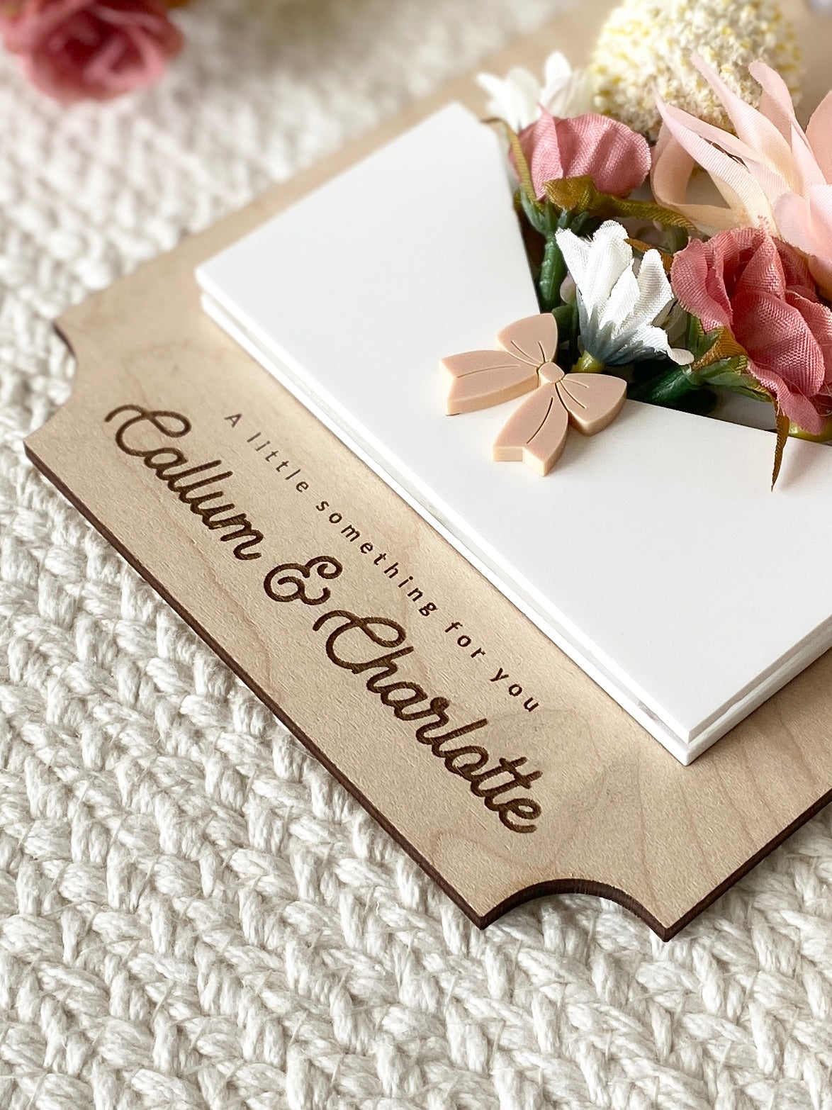 Personalized Flower & Note Holder for Mom or Grandma | Kids Keepsake Gift