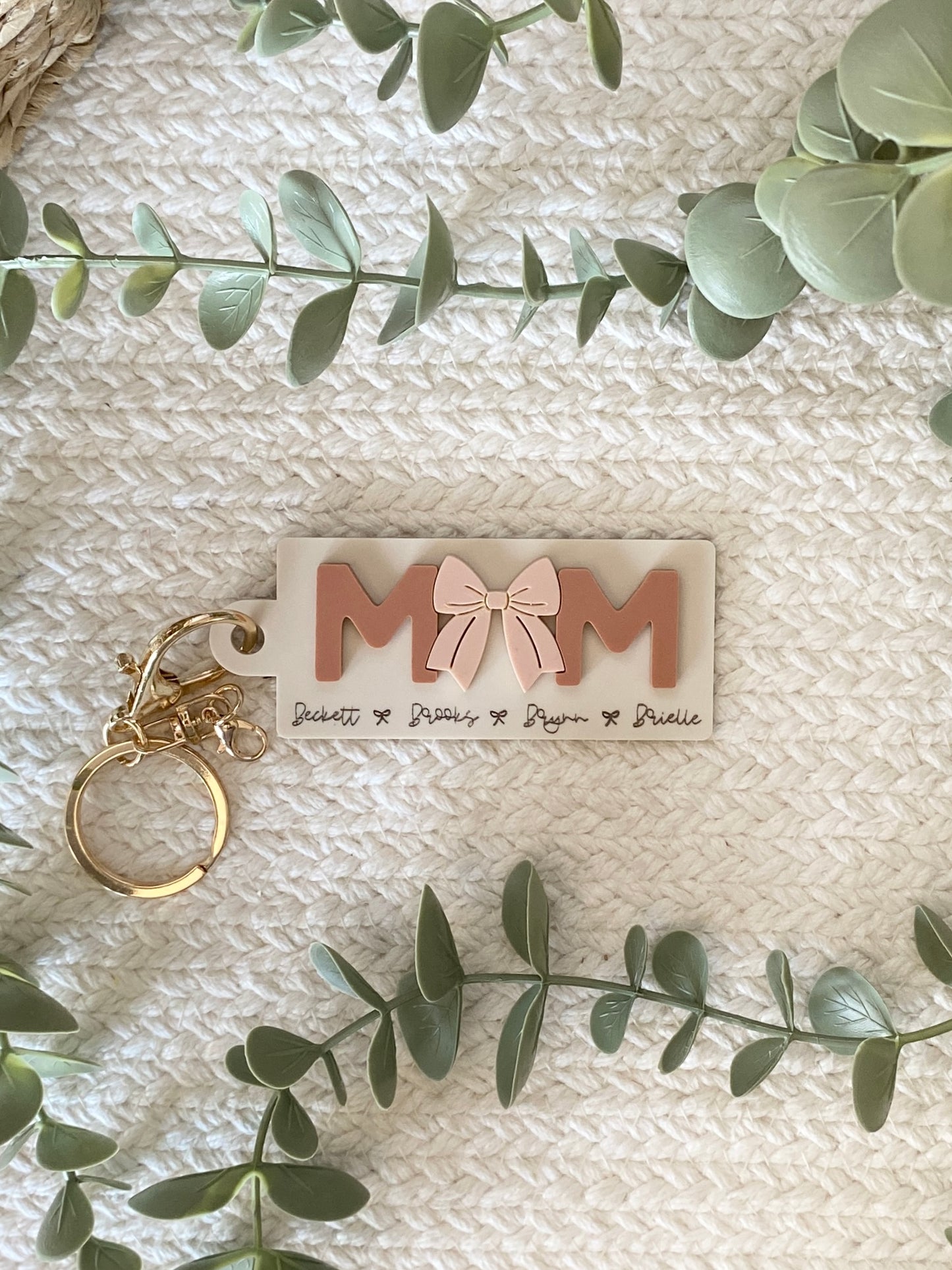 Personalized Mom/Mama Keychain with Kids Names
