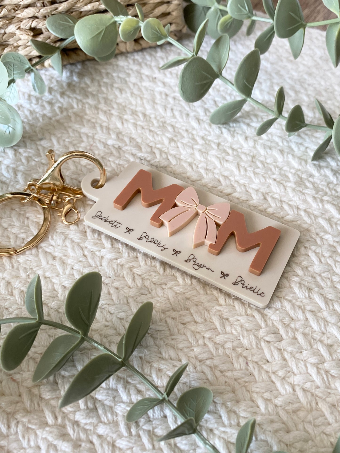 Personalized Mom/Mama Keychain with Kids Names