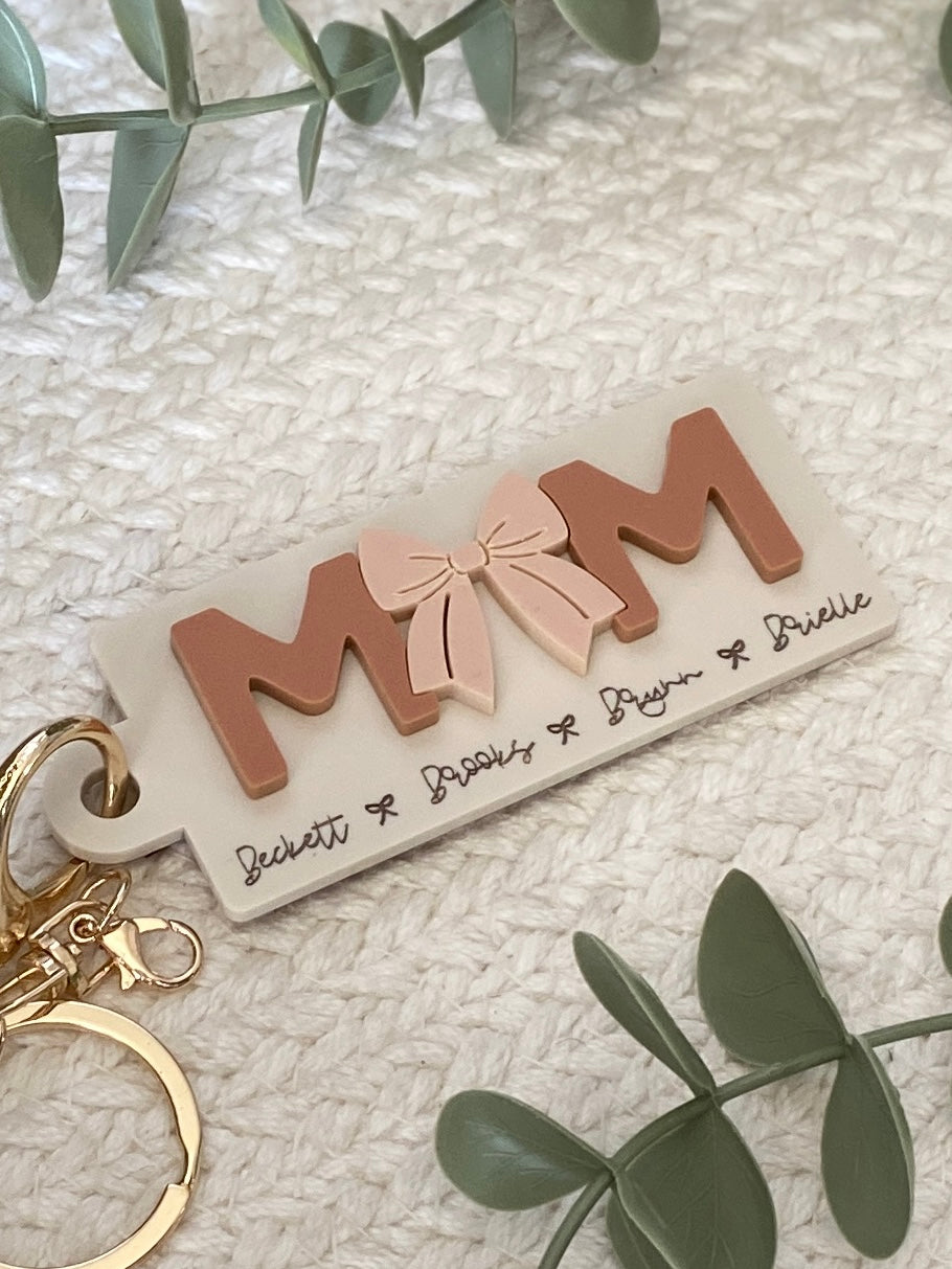 Personalized Mom/Mama Keychain with Kids Names