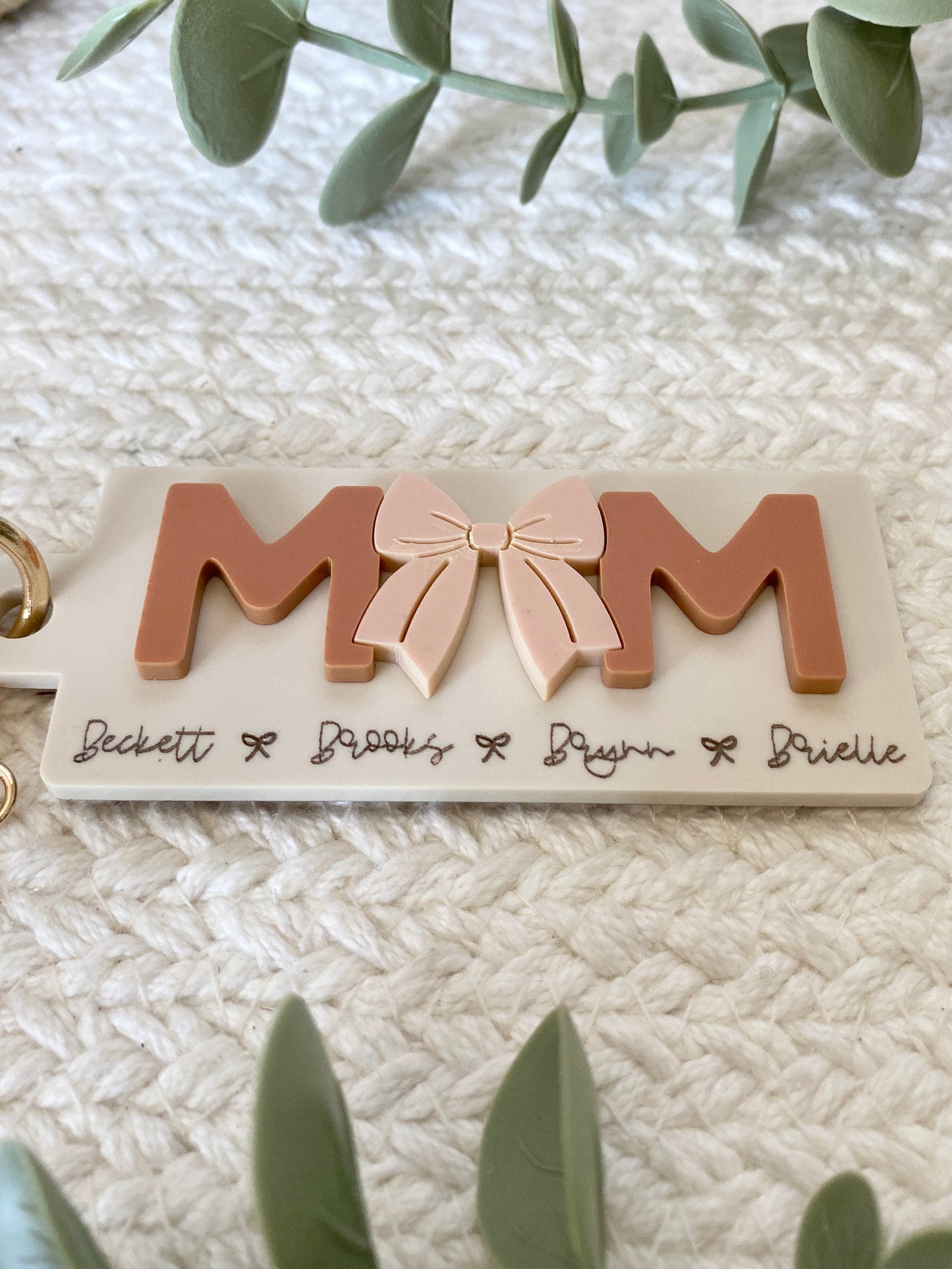 Personalized Mom/Mama Keychain with Kids Names