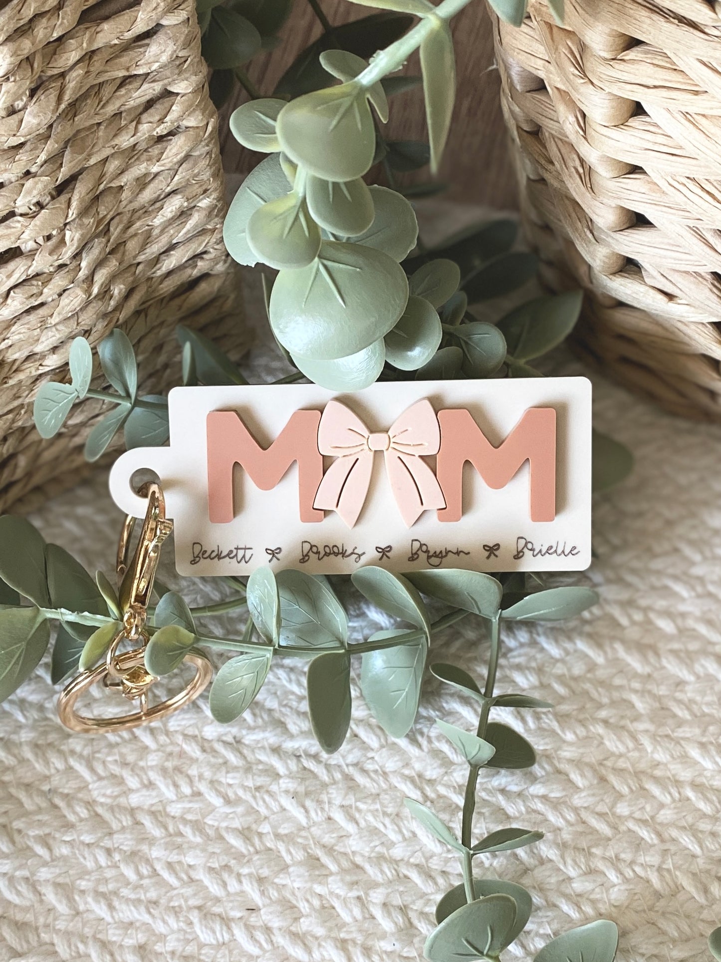 Personalized Mom/Mama Keychain with Kids Names
