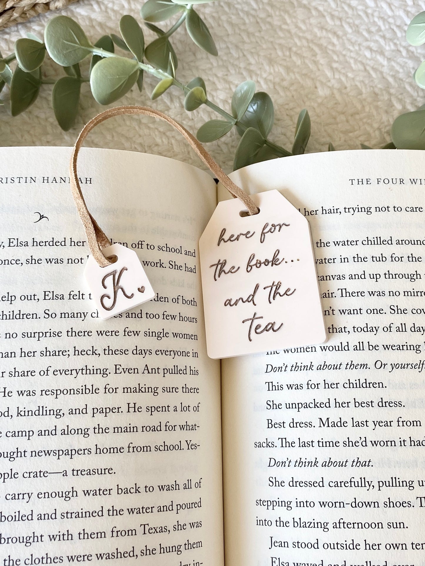 Book Club Tea Tag Bookmark + Mini-Charm