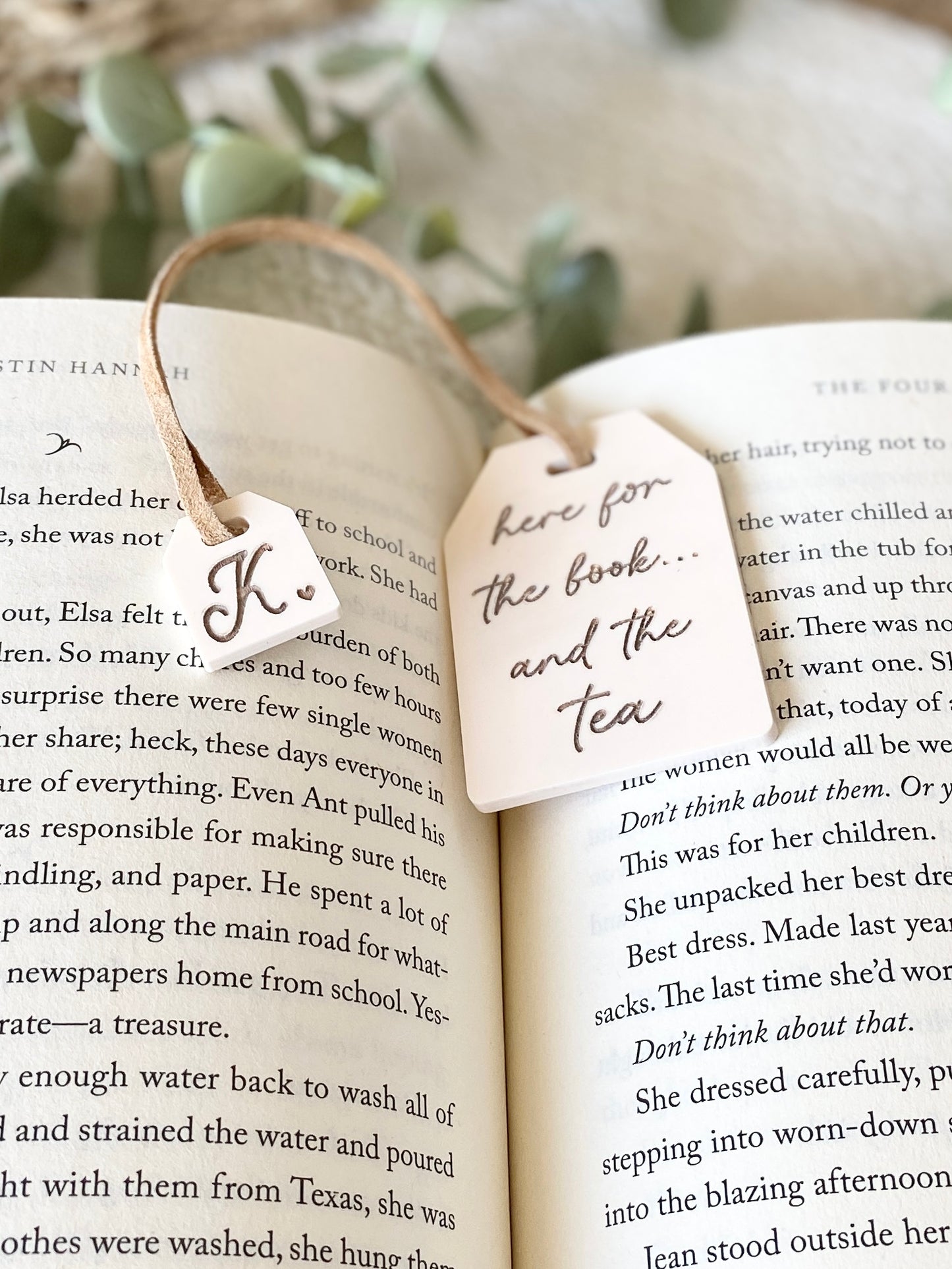 Book Club Tea Tag Bookmark + Mini-Charm