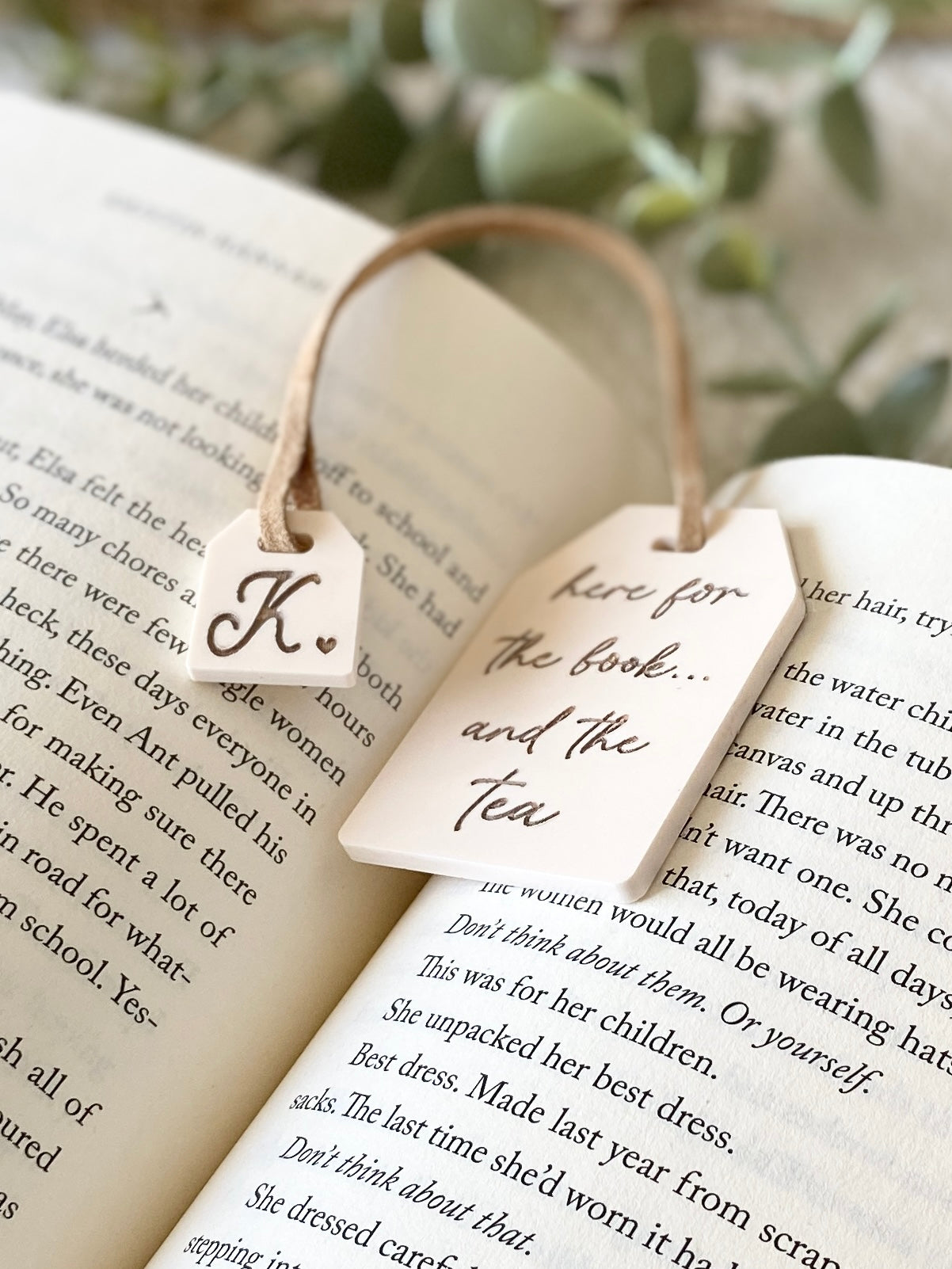 Book Club Tea Tag Bookmark + Mini-Charm