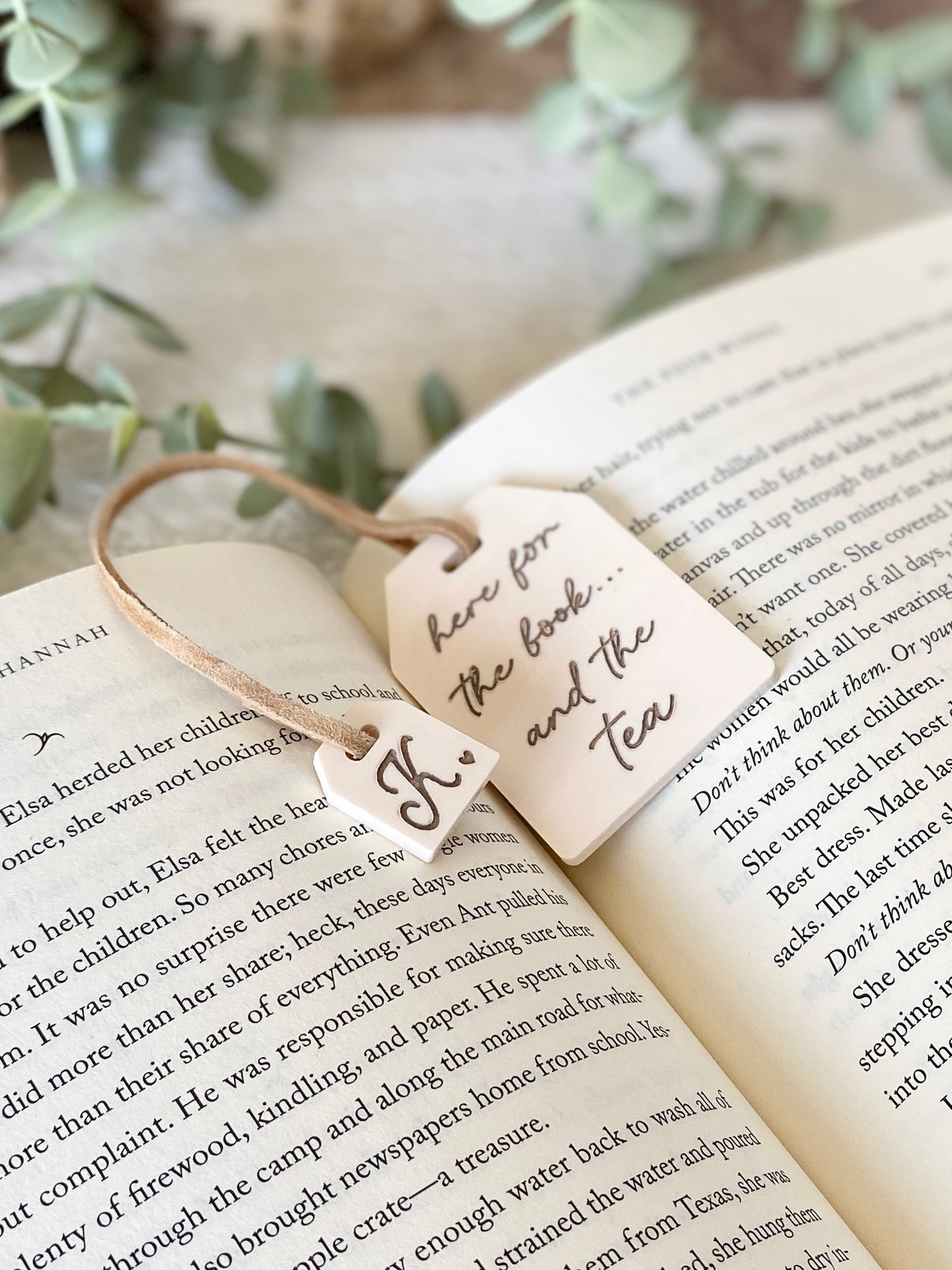 Book Club Tea Tag Bookmark + Mini-Charm