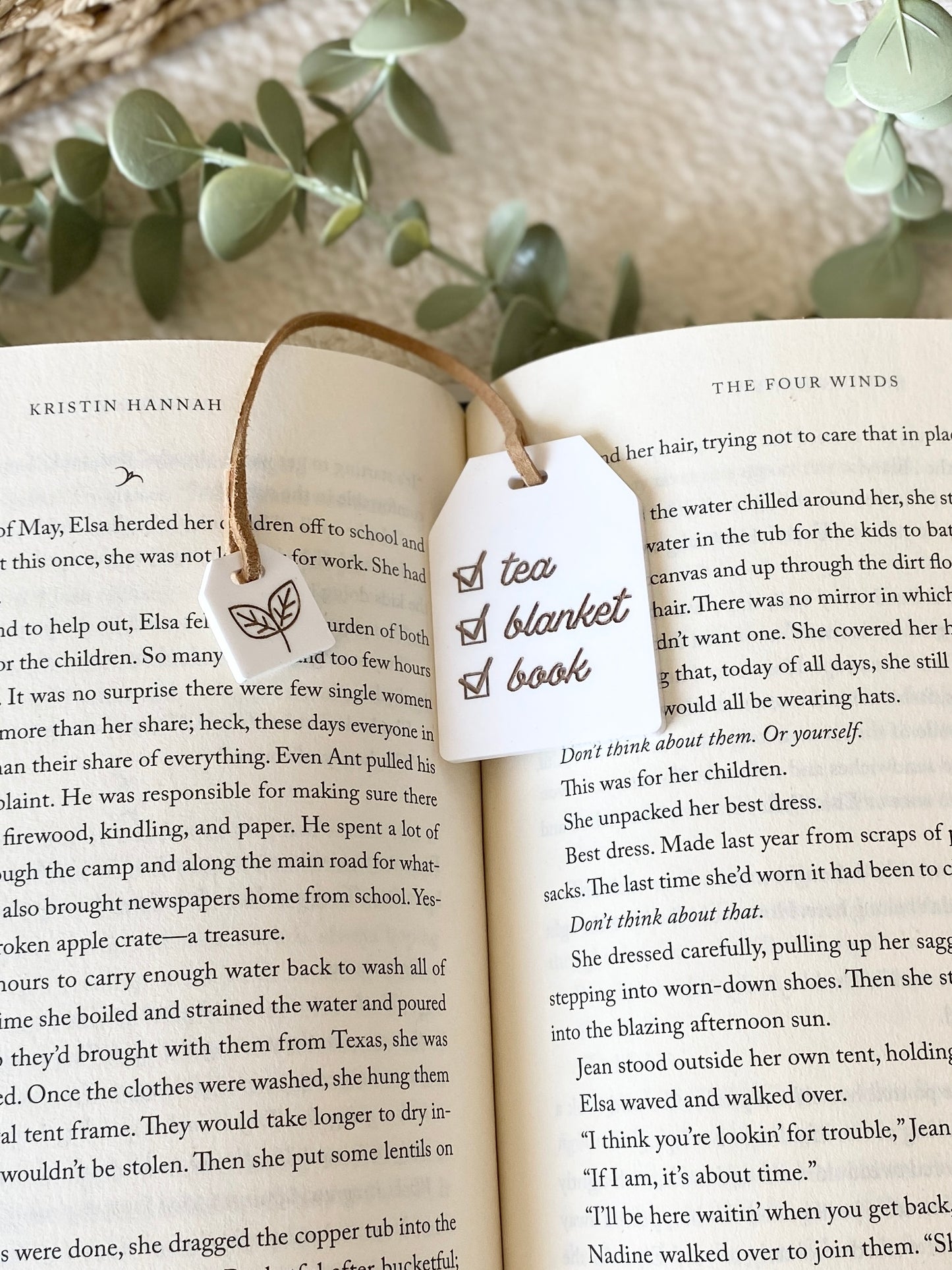Book Club Tea Tag Bookmark + Mini-Charm