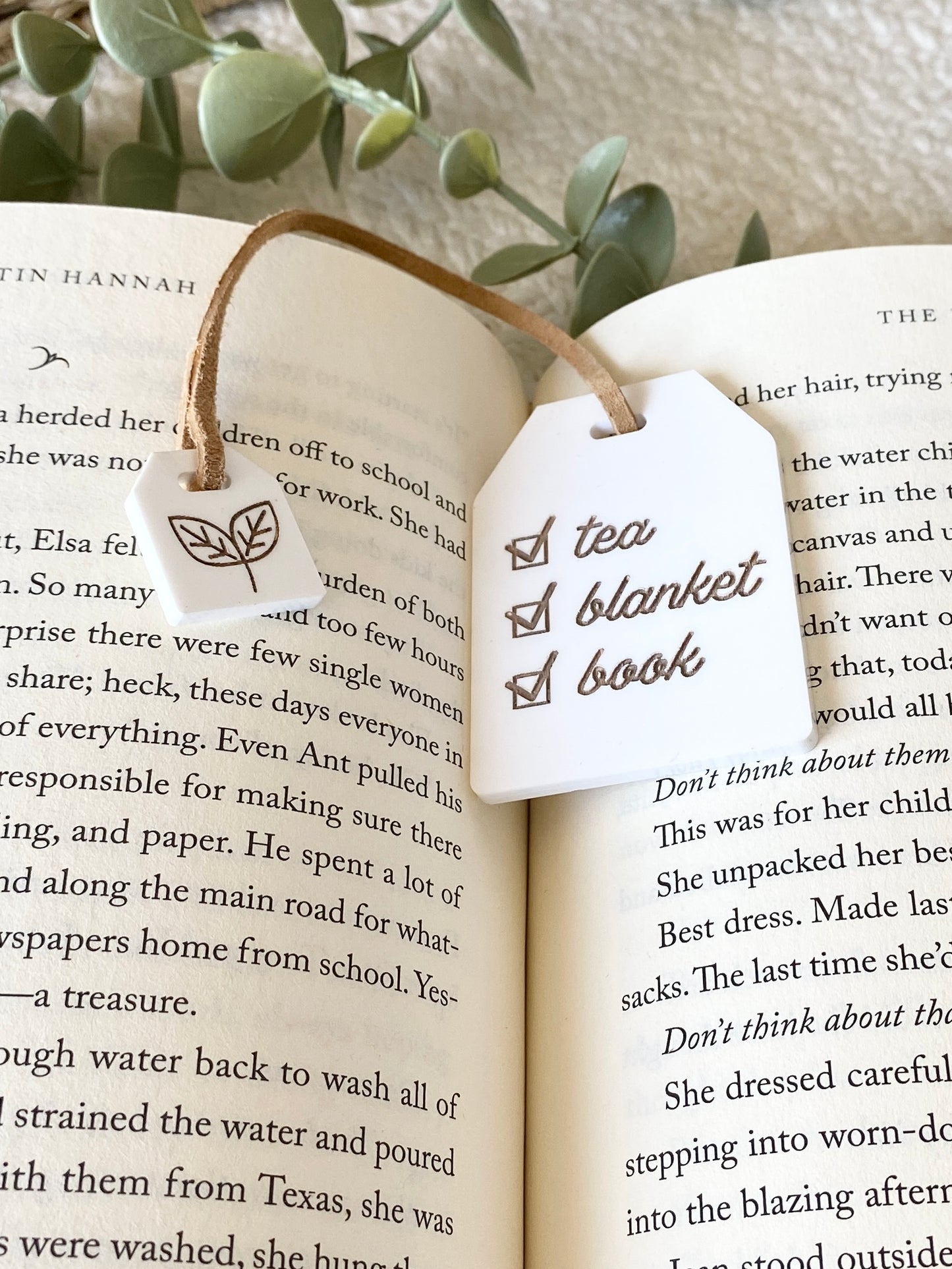 Book Club Tea Tag Bookmark + Mini-Charm