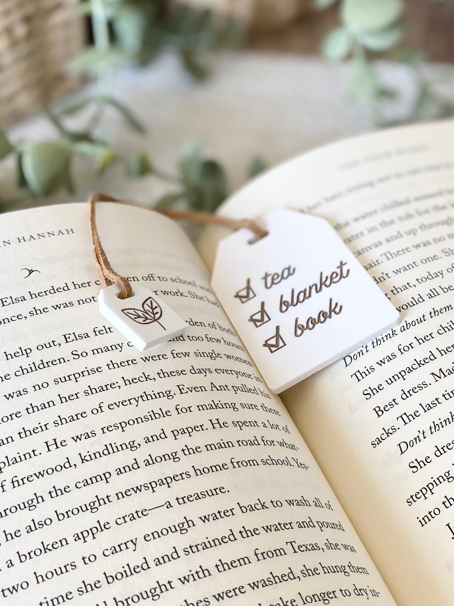 Book Club Tea Tag Bookmark + Mini-Charm