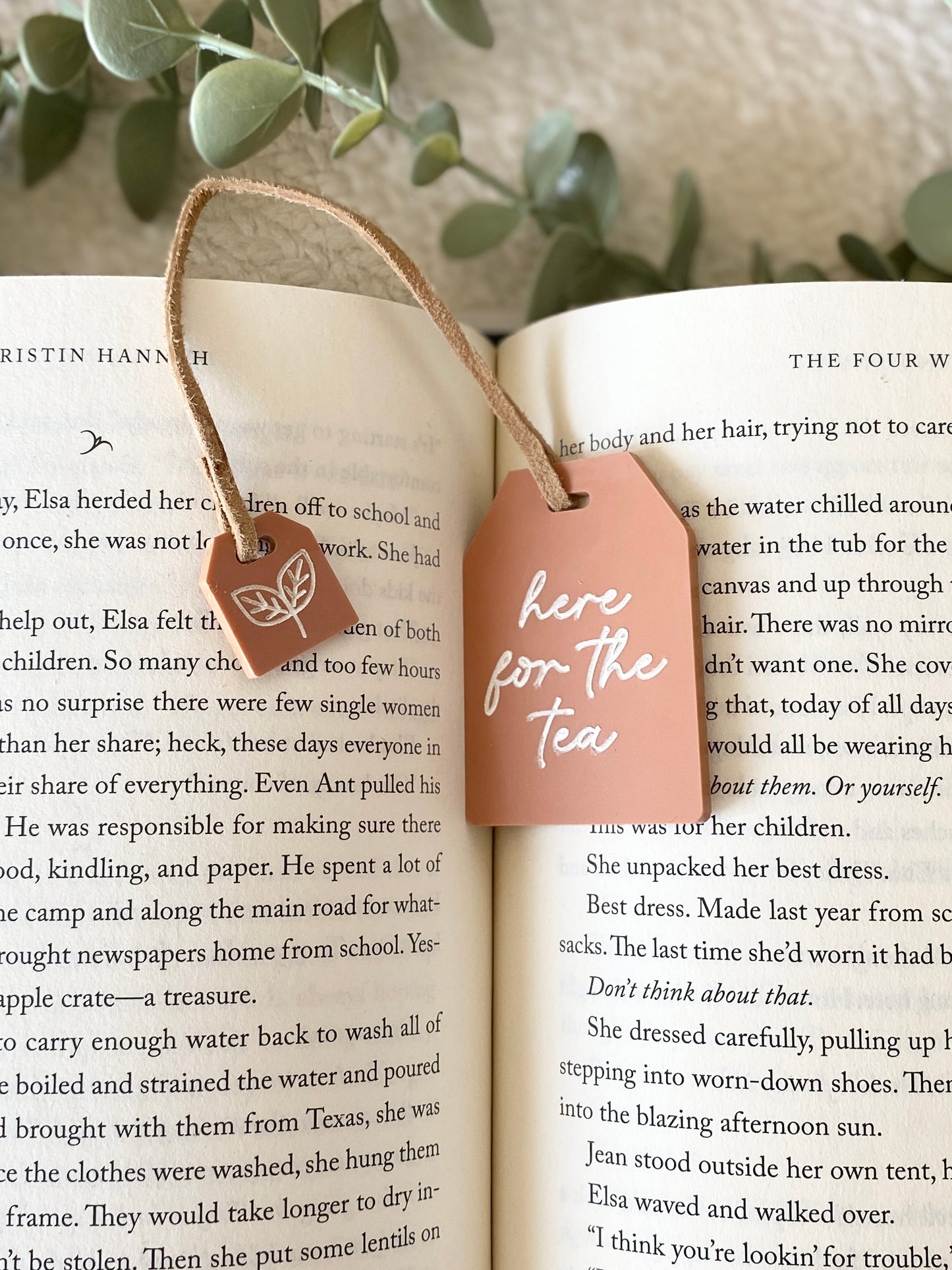 Book Club Tea Tag Bookmark + Mini-Charm