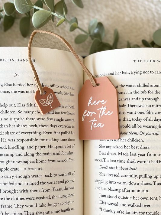 Book Club Tea Tag Bookmark + Mini-Charm