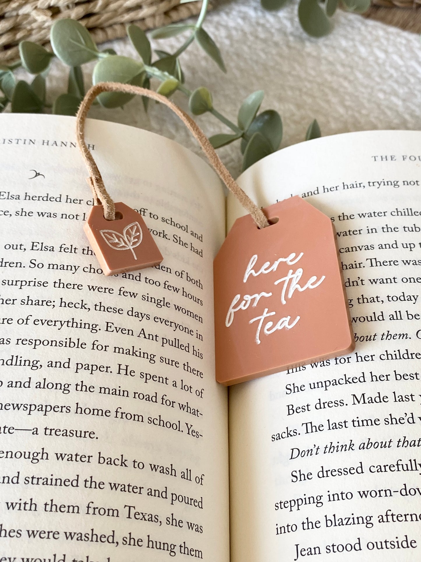 Book Club Tea Tag Bookmark + Mini-Charm