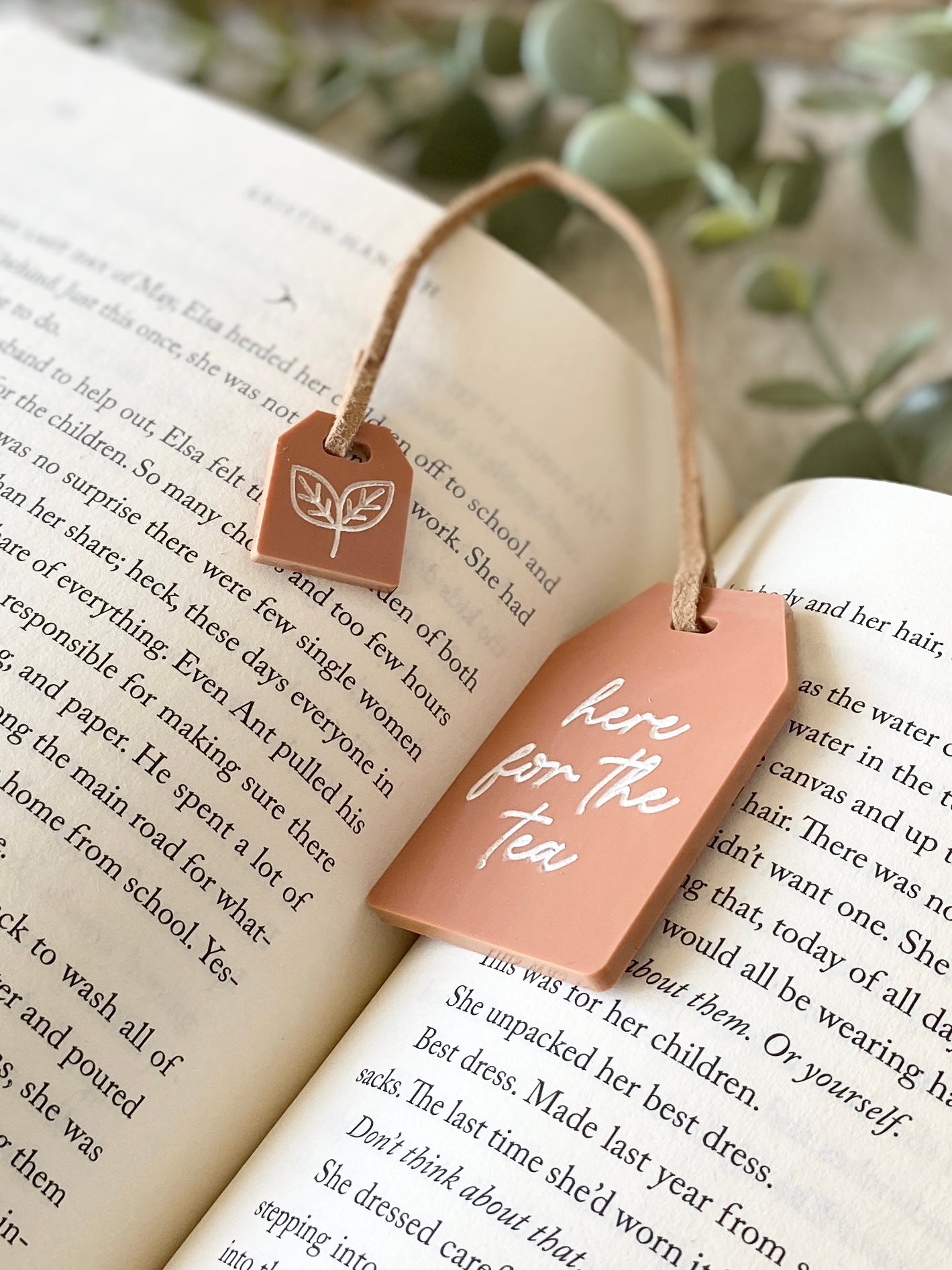 Book Club Tea Tag Bookmark + Mini-Charm