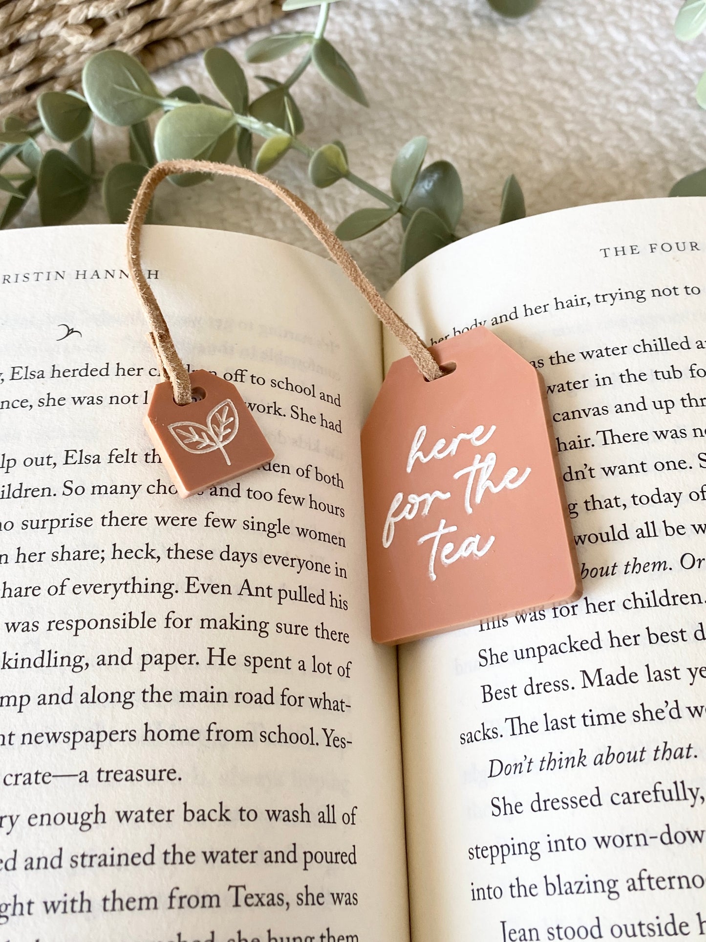 Book Club Tea Tag Bookmark + Mini-Charm