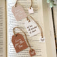 Book Club Tea Tag Bookmark + Mini-Charm