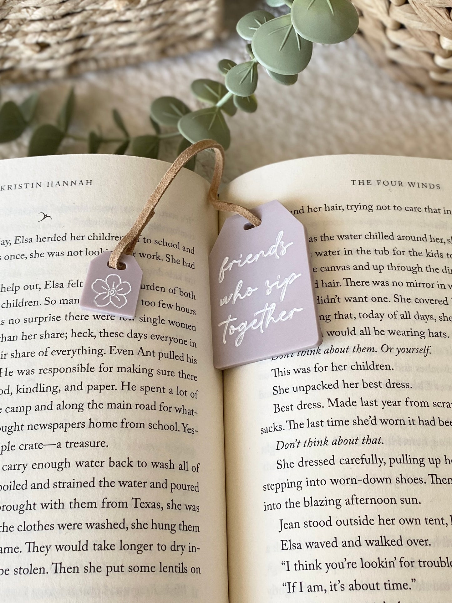 Book Club Tea Tag Bookmark + Mini-Charm