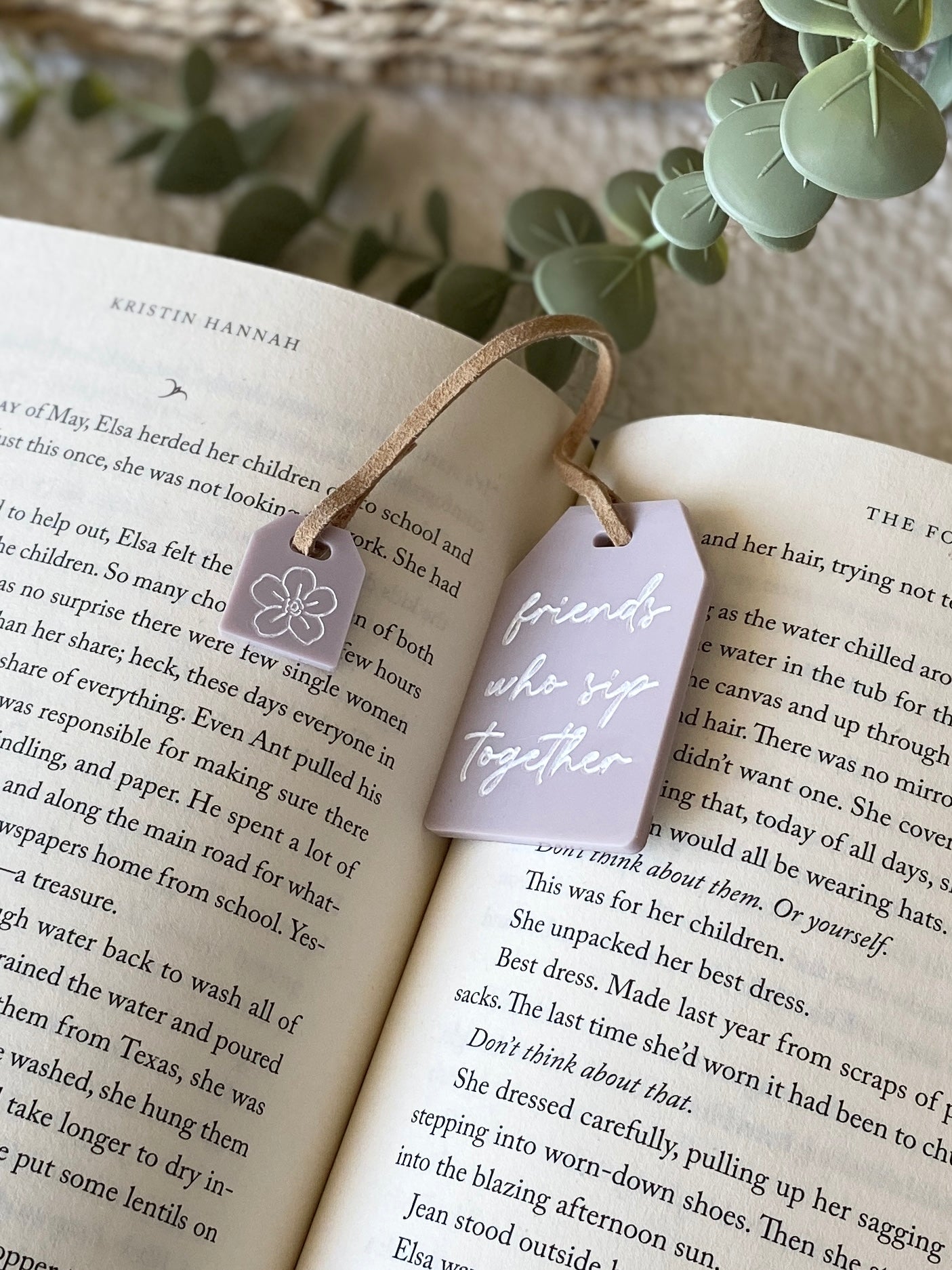 Book Club Tea Tag Bookmark + Mini-Charm