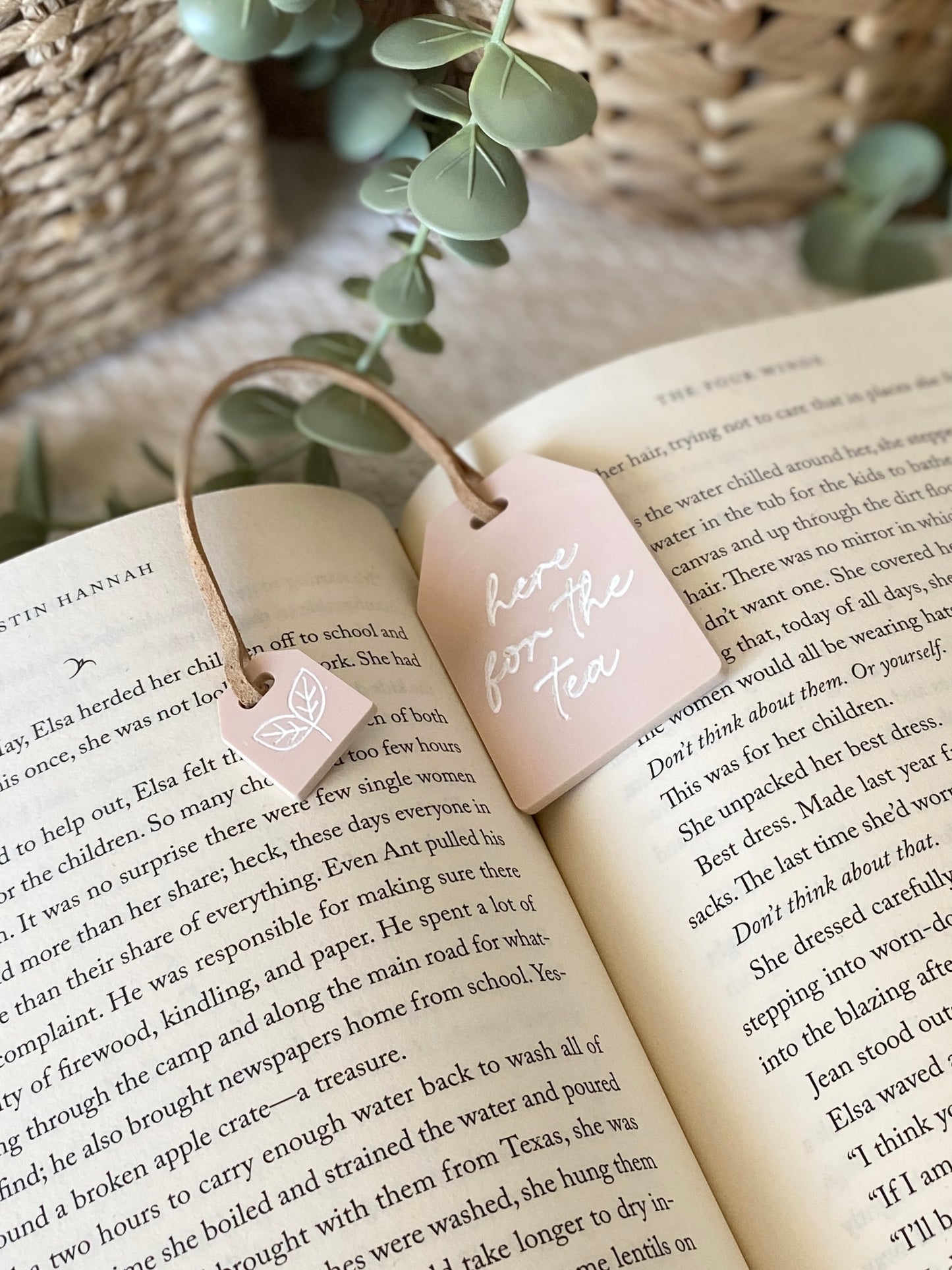 Book Club Tea Tag Bookmark + Mini-Charm