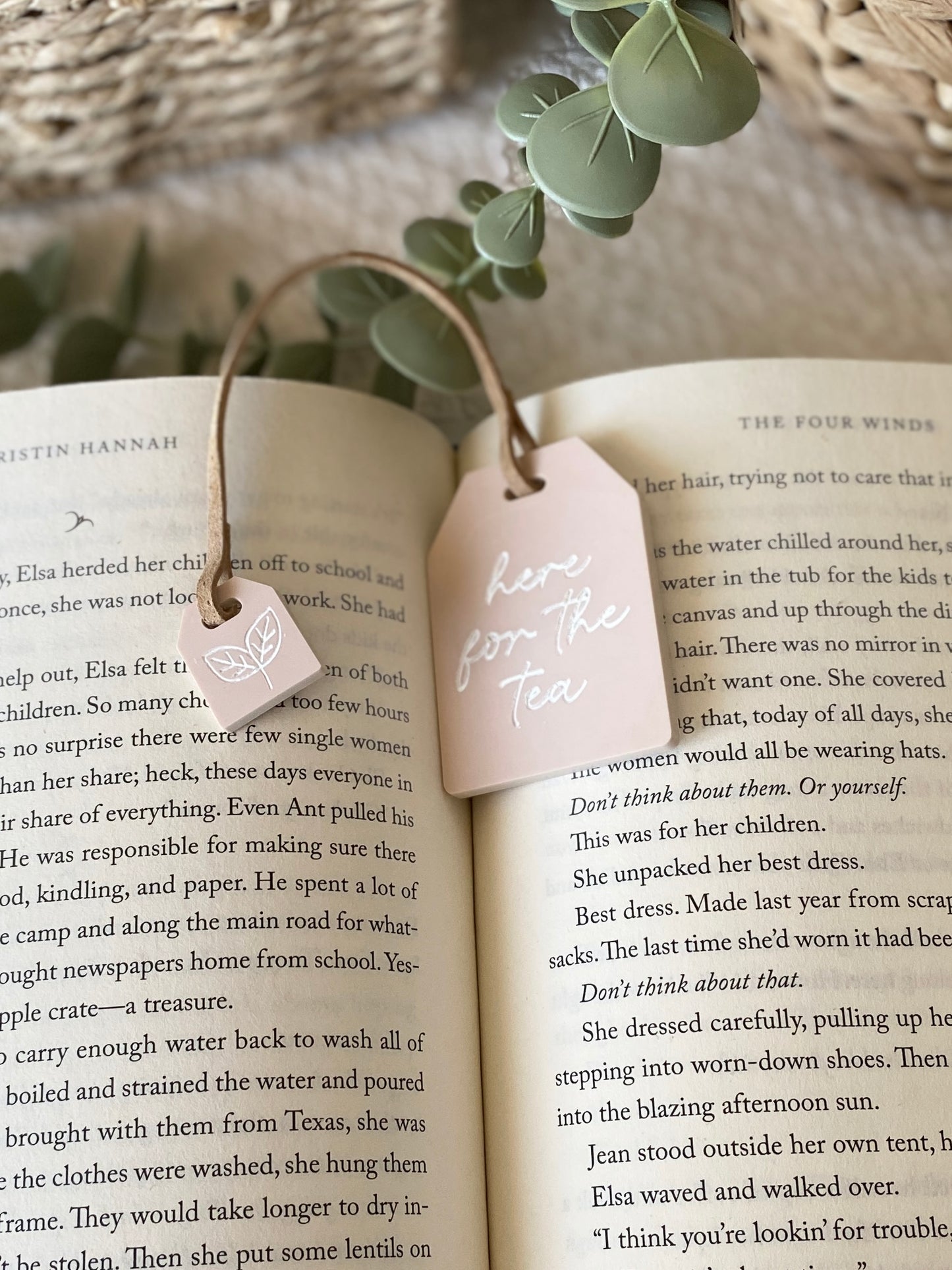 Book Club Tea Tag Bookmark + Mini-Charm