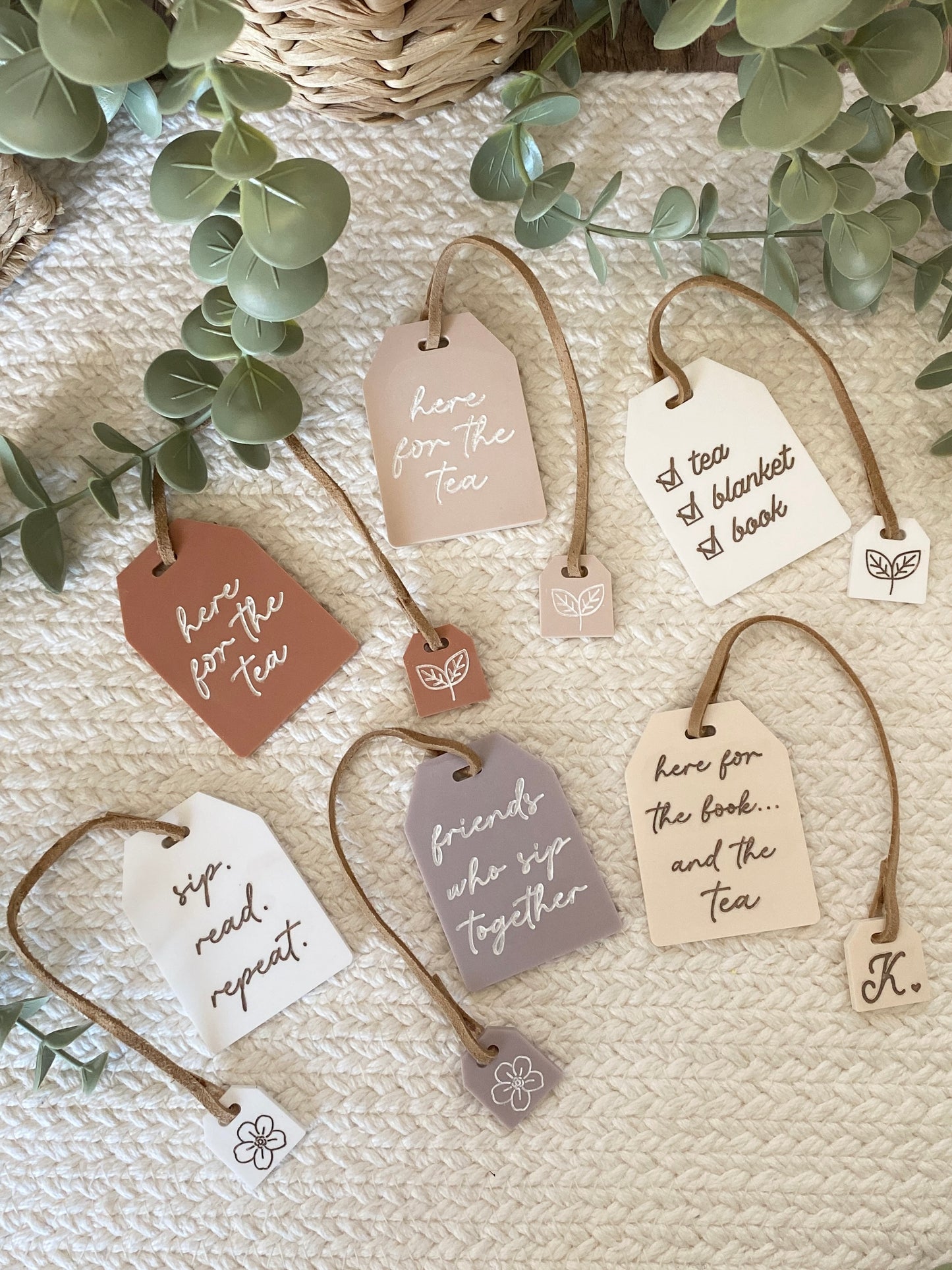 Book Club Tea Tag Bookmark + Mini-Charm